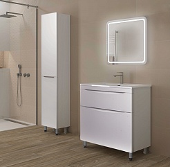 Style Line Мебель для ванной Бергамо Мини 70 белая Люкс антискрейтч Plus – фотография-10